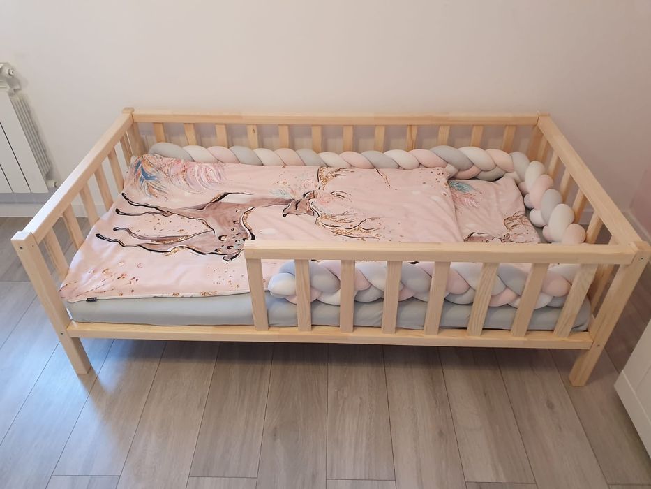 Łóżko drewniane Barierki 140/70.