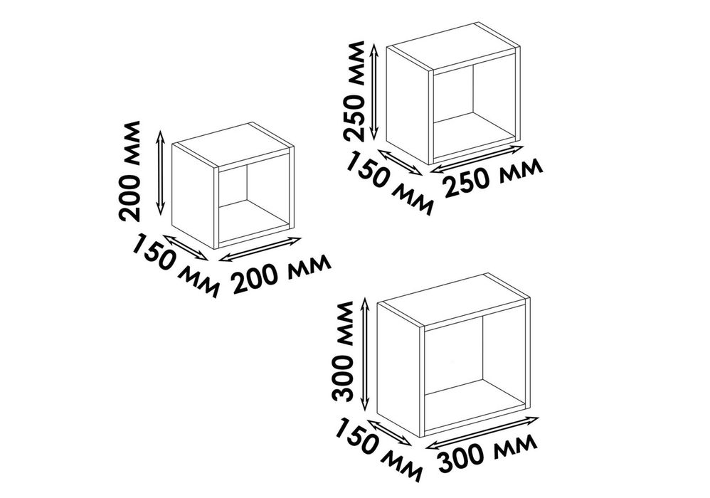 Комплект навесных полок в дом‼️Полки на стену набор из ДСП