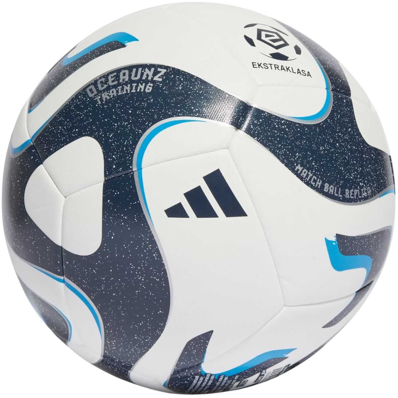 Piłka nożna adidas Ekstraklasa Training biało-granatowa IQ4932 roz.4