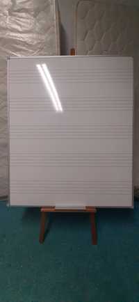 Quadro branco 120x120cm - pauta musical