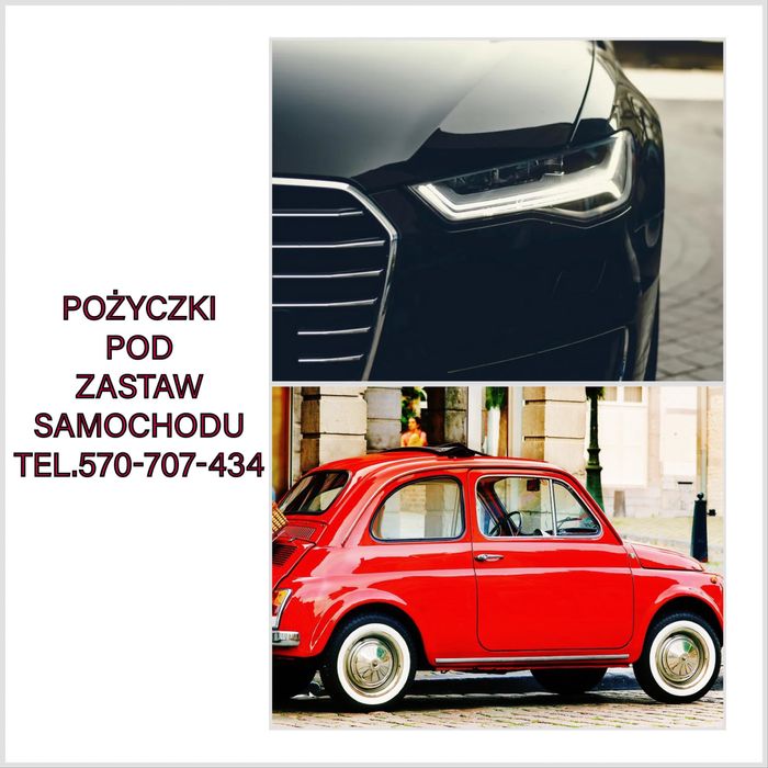 Prywatna pożyczka pod zastaw samochodu-cała Polska