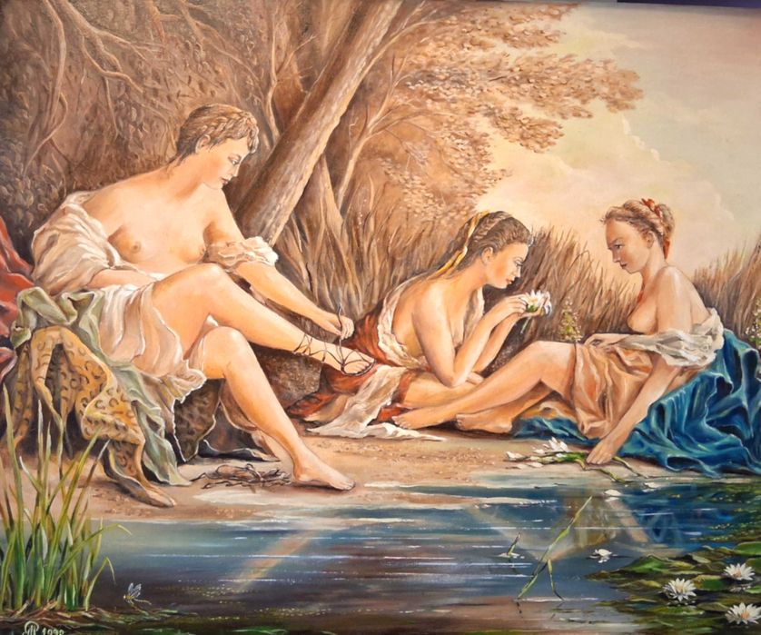 "Diana"- obraz olejny ręcznie malowany.