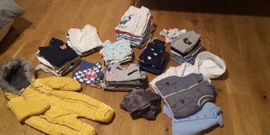 Paka ubrań zimowa dla noworodka chłopca 56-62-68