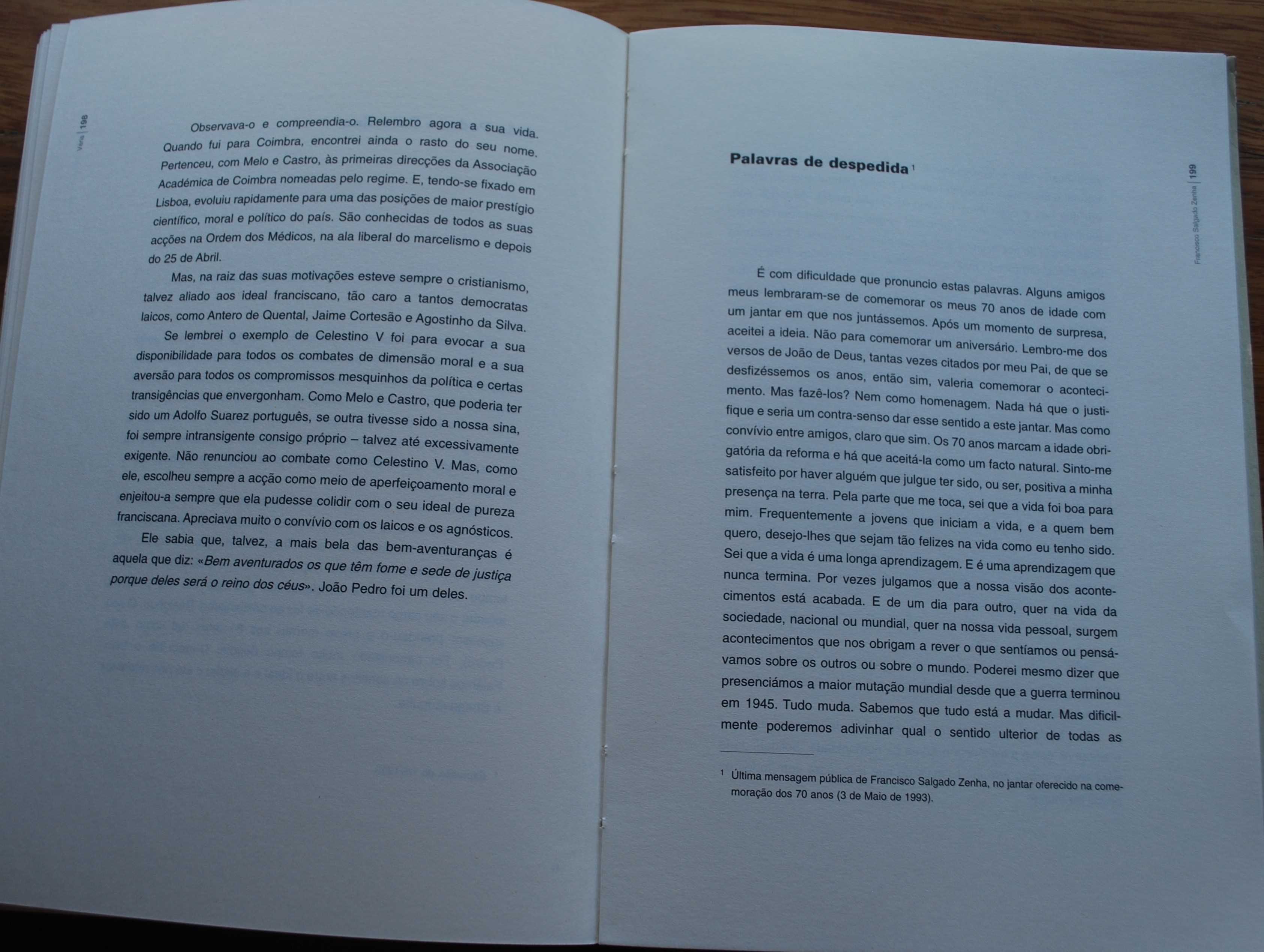 Francisco Salgado Zenha - Textos Escolhidos - Edição Única 1998