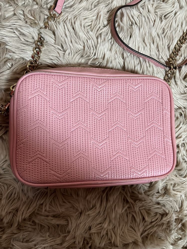 Michael Kors jest set corssbody listonoszka torebka z brelokiem różowa