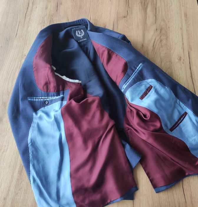 Granatowy garnitur marynarka i spodnie LAVARD