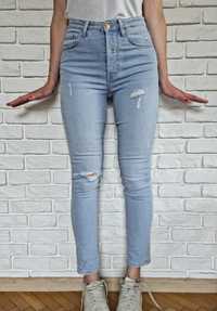 H&M Skinny Vintage Jeans Rurki z wysokim stanem 28