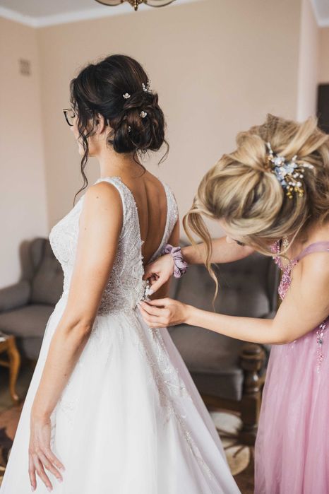 Suknia ślubna księżniczka rozmiar 38/36 ivory jak nowa, Warszawa Wola