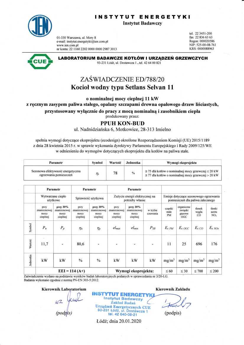 Kocioł, piec SETLANS Selvan 11 kW - tradycyjny / zasypowy