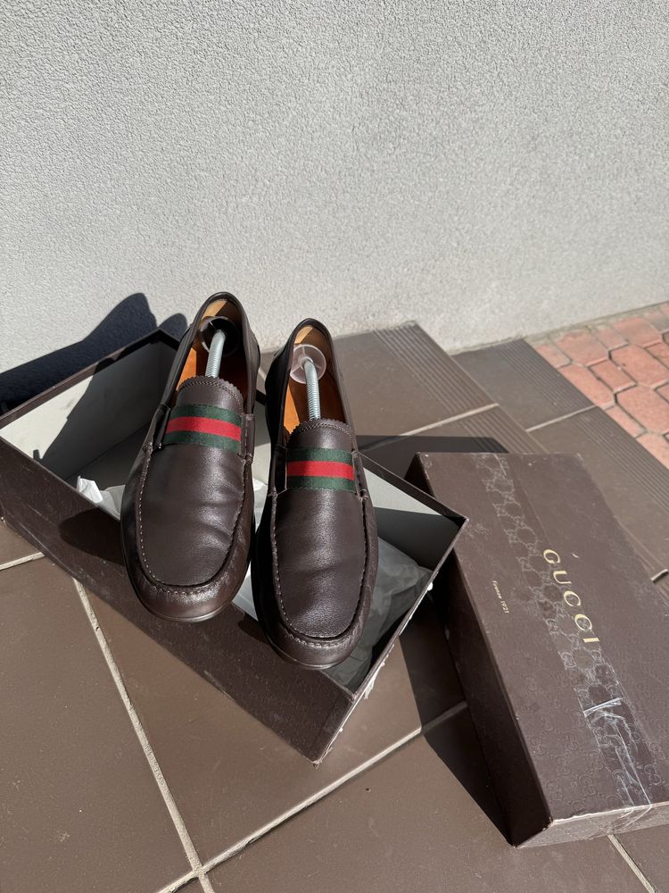 Gucci туфлі лоффери лофери оригінал  кожа шкіра 43 розмір