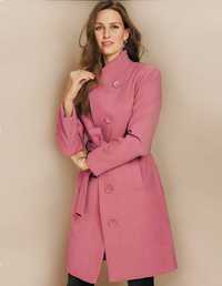 Элегантное пальто, трендовое, розовое, L/XL