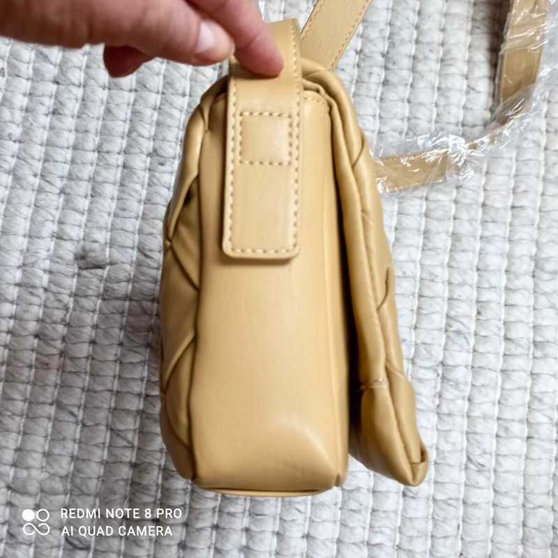 Torba nowa żółta pastelowa NA-KD listonoszka na ramię