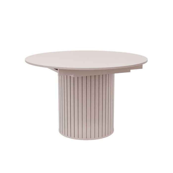 Stół okrągły ELLIE rozkładany 120-160 cm kaszmir mat