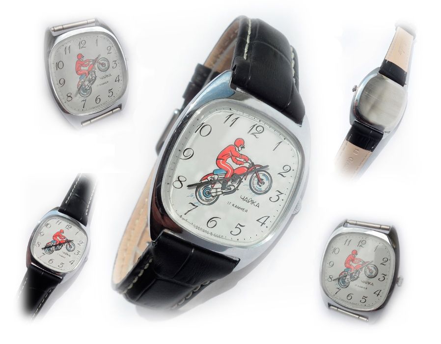 «МОТОСПОРТ_ЧАЙКА» часы МУЖСКИЕ, МЕХАНИКА наручные сделано в СССР 70-х.