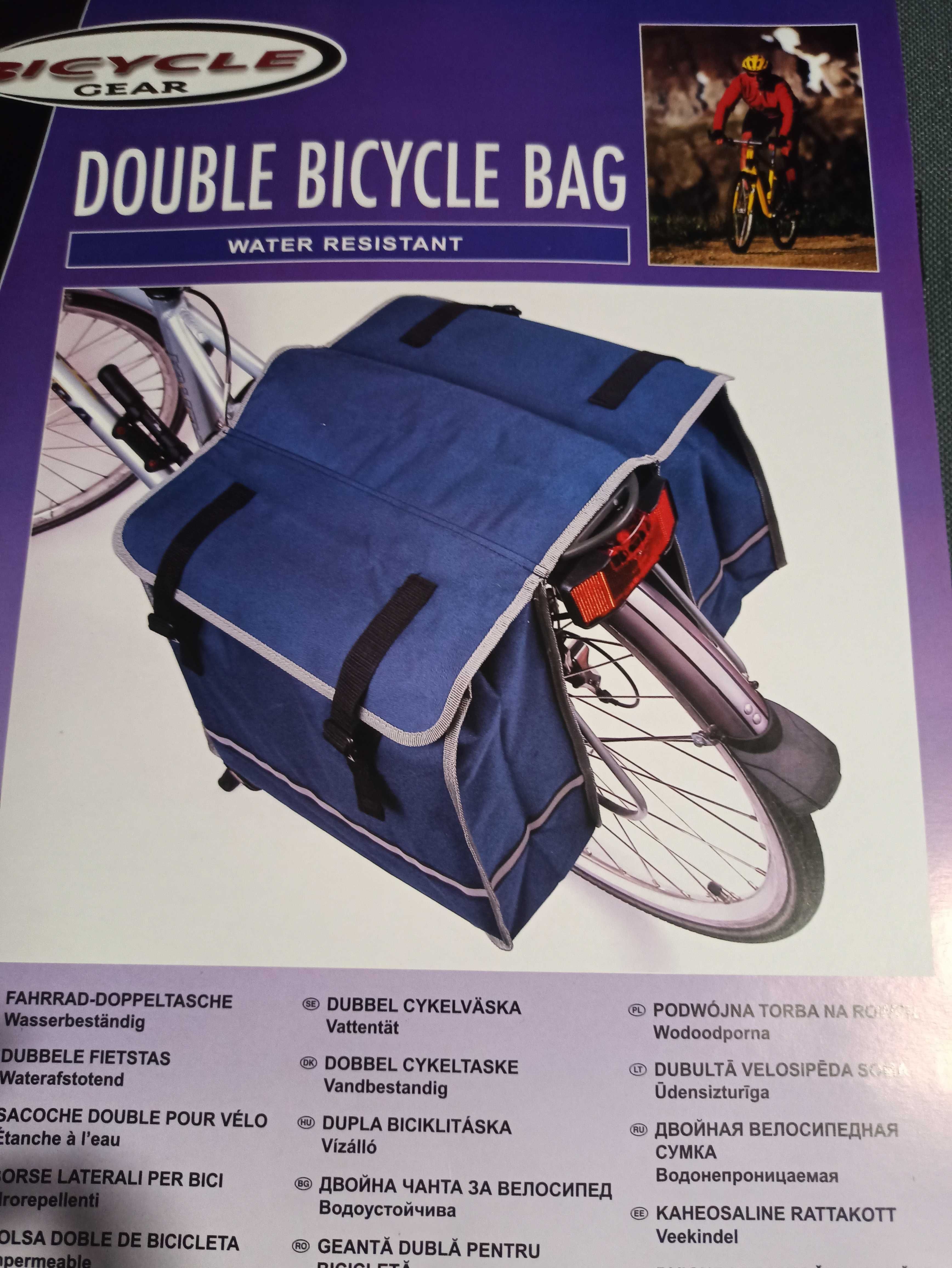 Torba Rowerowa Na Bagażnik Gruba Sakwa Kufer  SZARA