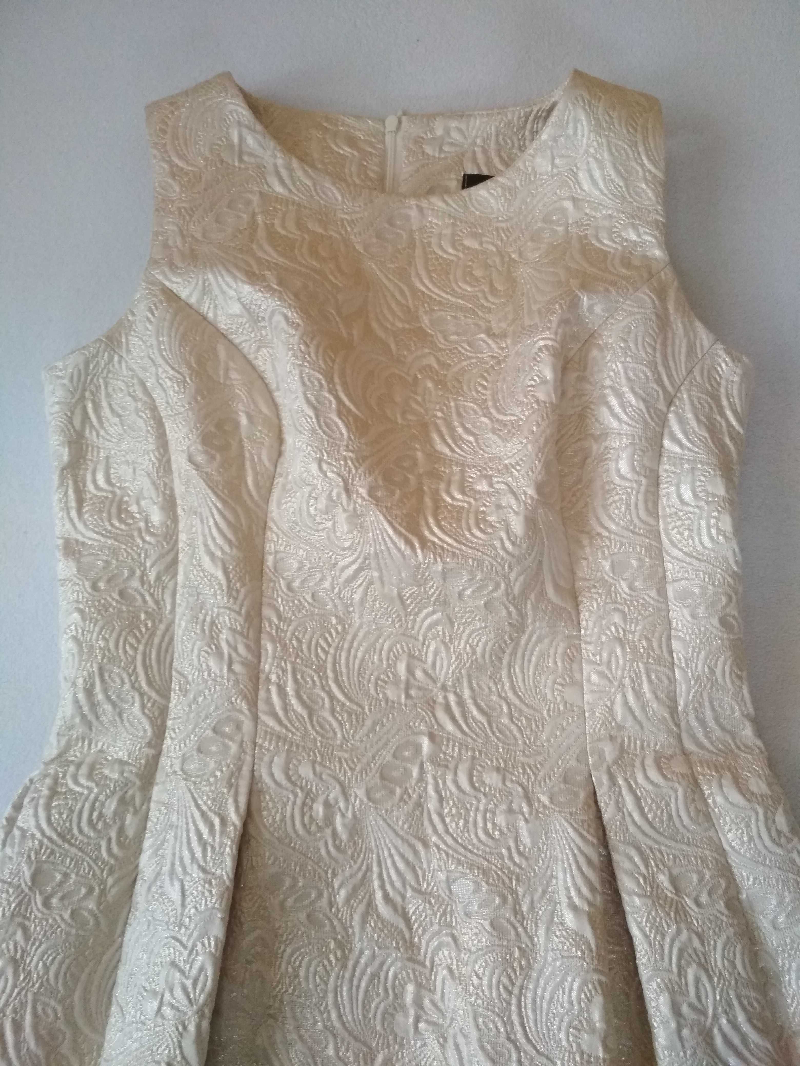 Sukienka krótka stare złoto elegancka Sylwester/wesele Mohito 36 S
