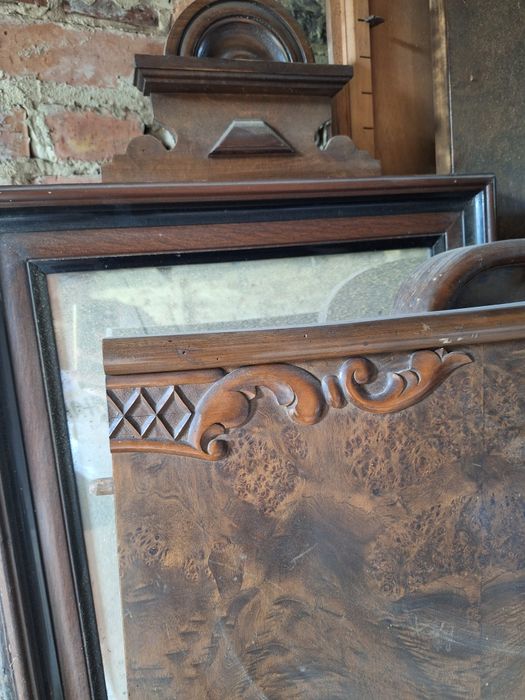 Komplet mebli art déco – sypialnia (łóżko, szafa, toaletka, stoliki no