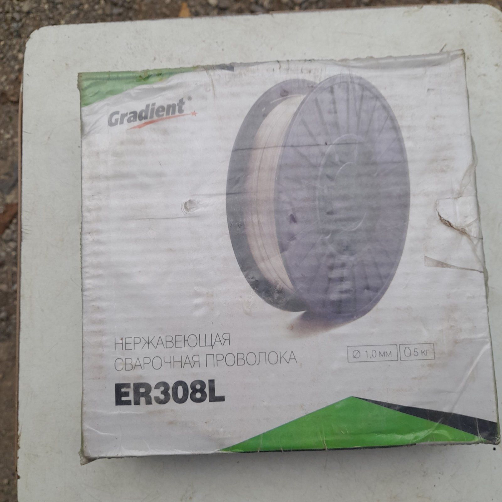 Нержавіючий зварювальний дріт GRADIENT, ER308L, 1 мм, 5 кг