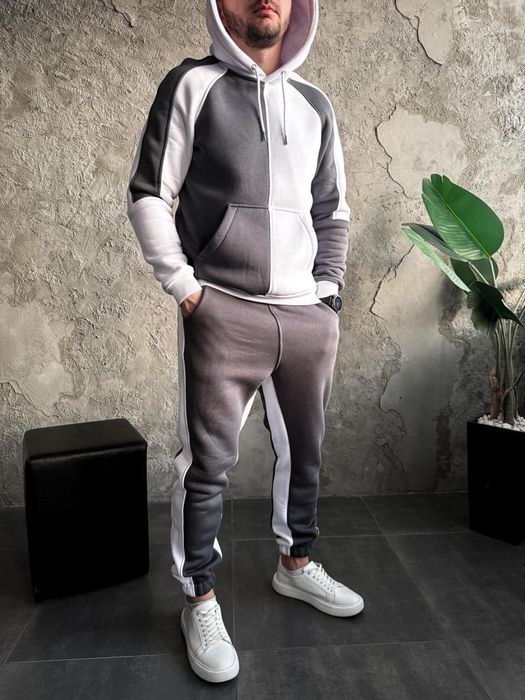 Утеплений Спортивний костюм  на флісі худі + штани S-2XL