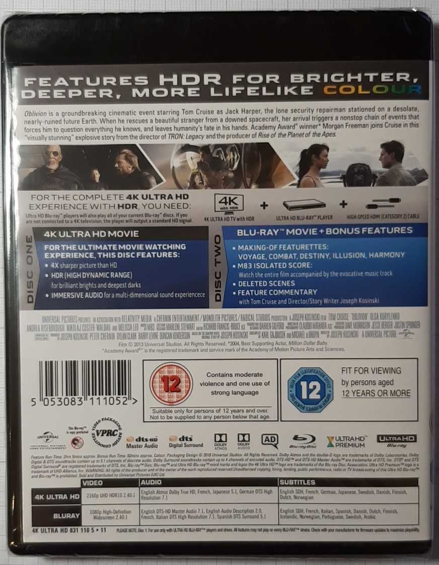 NIEPAMIĘĆ Oblivion 4K+Blu-ray wer.ENG wyd.UK