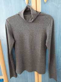 Sweter, bluzka, golf rozm 36/38 ciemny szary, trykotowy  Camaieu