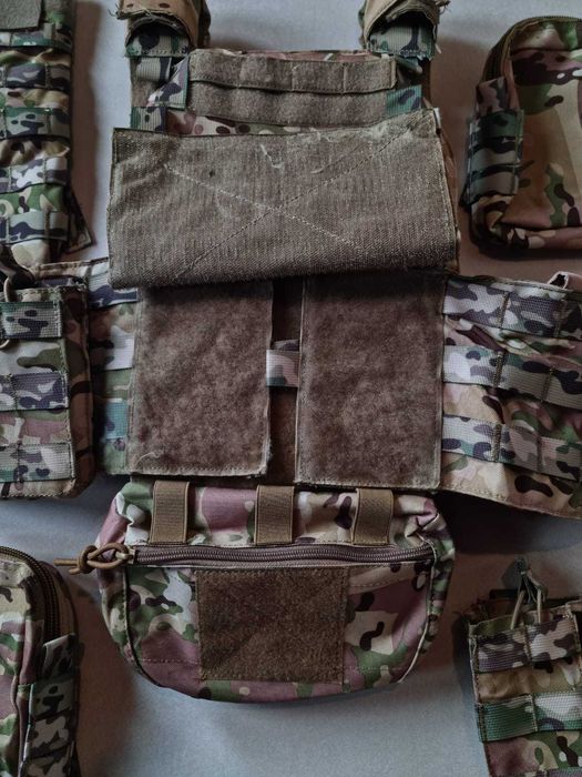 Colete Airsoft Multicam com todos os acessórios