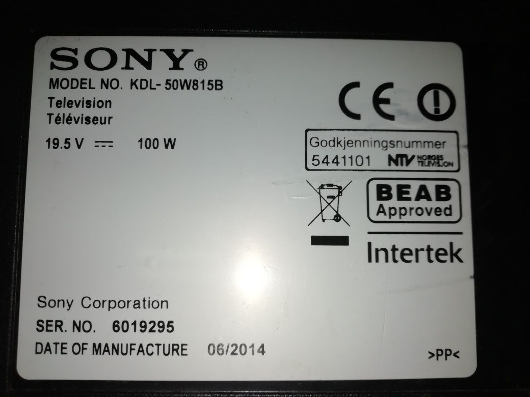 Sony KDL-50W815B  peças