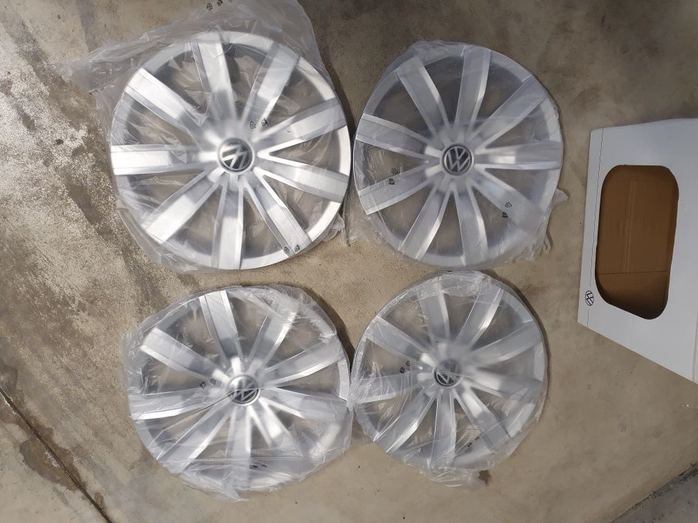 4 nowe Kołpaki VW oryginał dekle VOLKSWAGEN 17" cali Passat Tiguan Gol