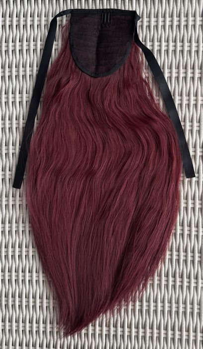 Premium ULTRA Quality – Włosy Doczepiane Kucyk mahoń fale