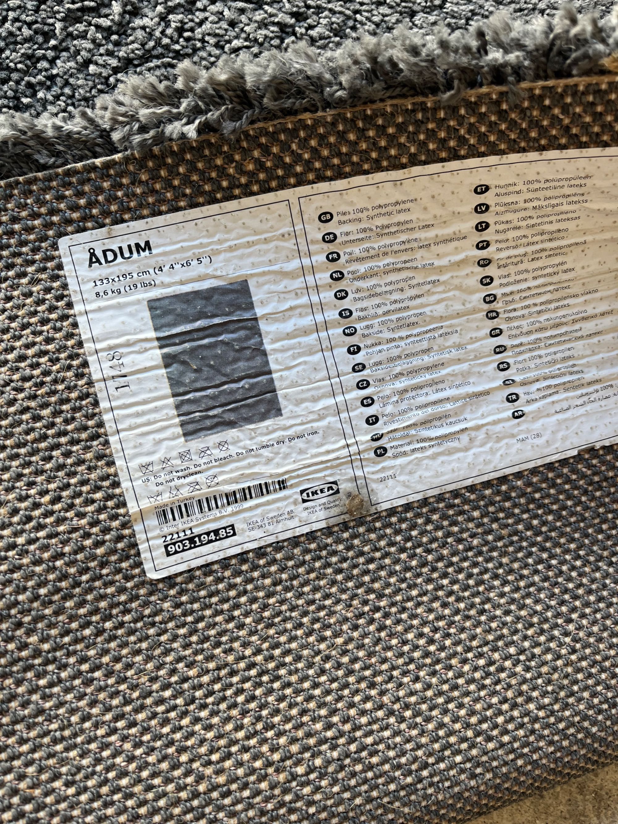Tapete ikea cinza escuro