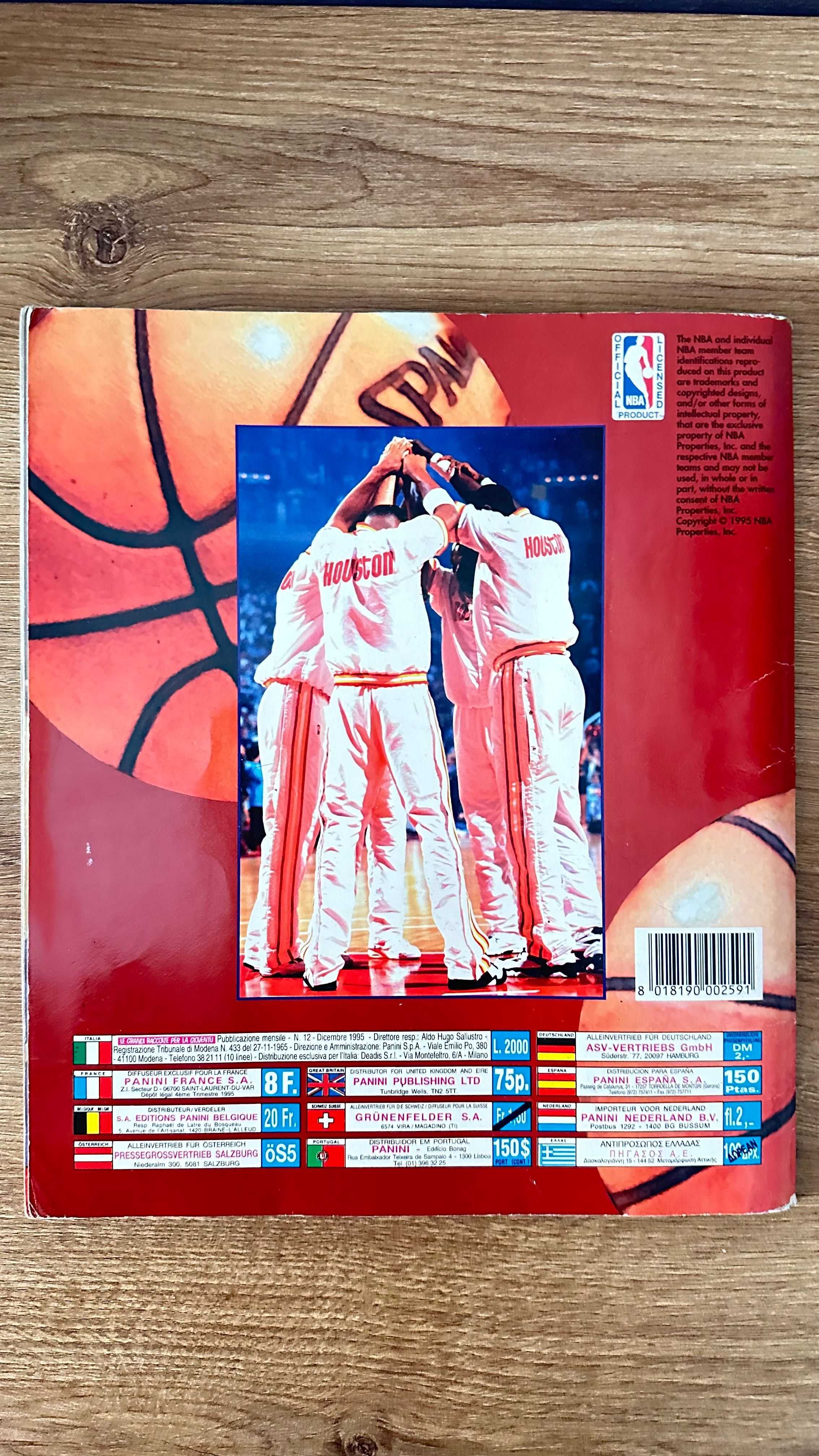 NBA Basketball 95-96 sticker album PANINI kompletny naklejki 288/288