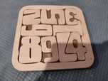 Ikea puzzle drewniane cyferki