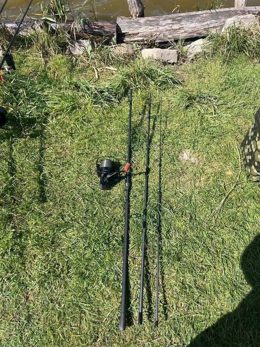 Zestaw karpiowy wędka + kołowrotek z żyłką