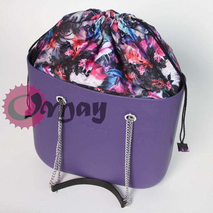 organizer do OBAG STANDARD worek czarne kwiaty pióra ogród komin OMAY