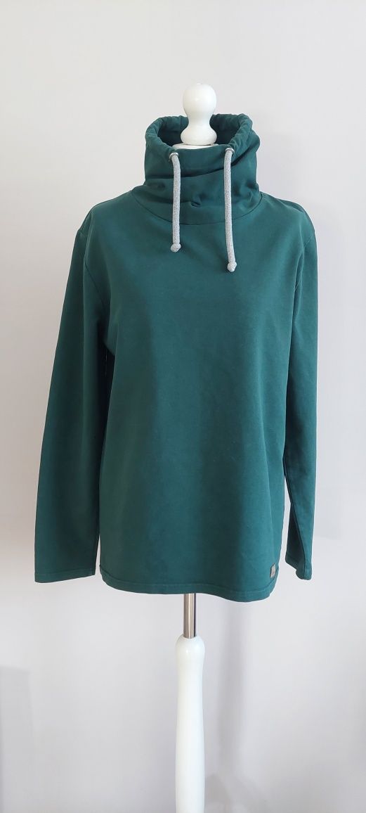 Lovemade r.S/M (L) ciemnozielona bluza ze stójką/kominem