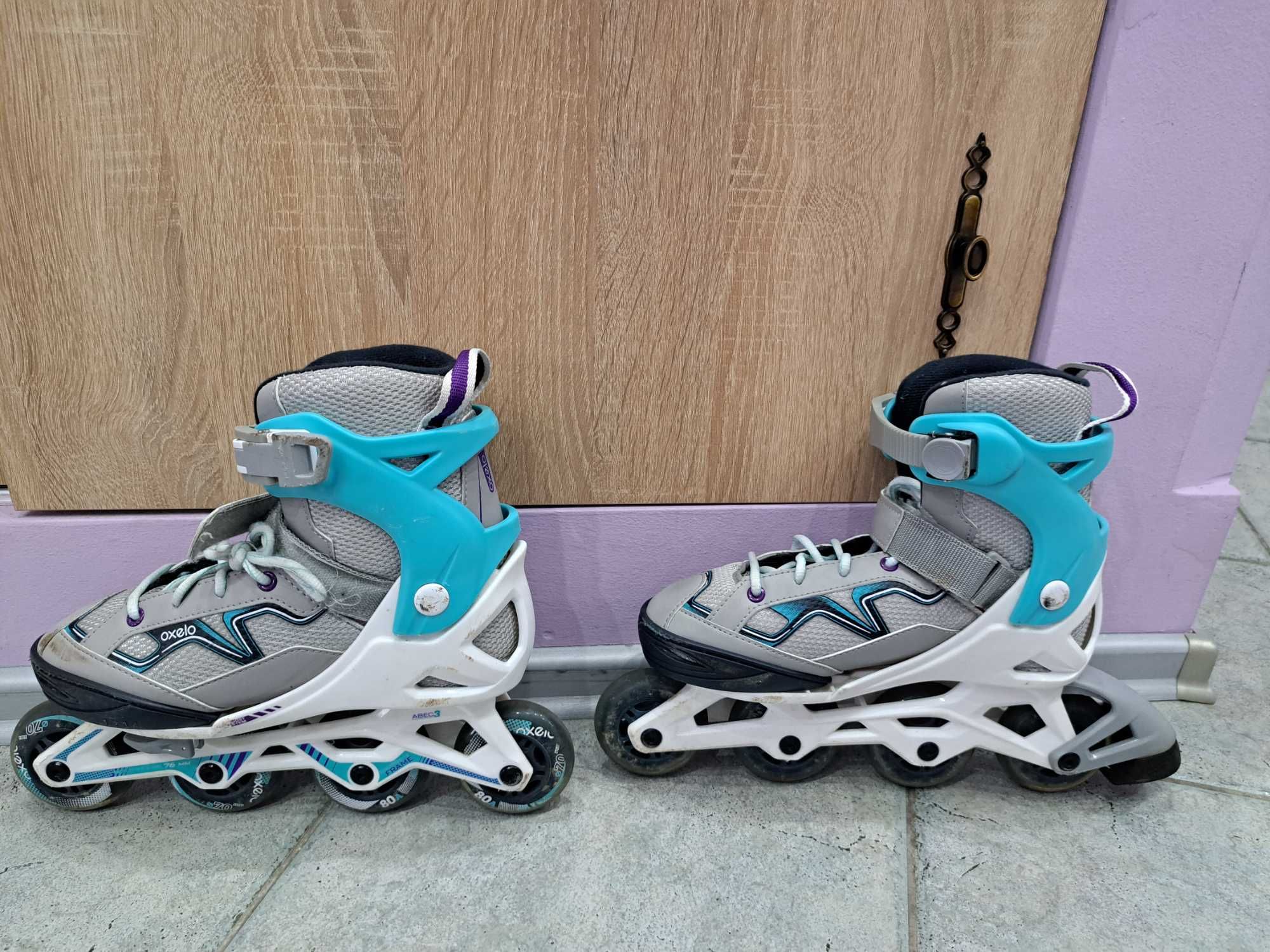 Rolki dziewczęce ROLLER FIT 3 JR Turquoise regulowane35-38