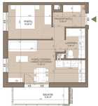 2-pokojowe mieszkanie 38,35 m2 + balkon