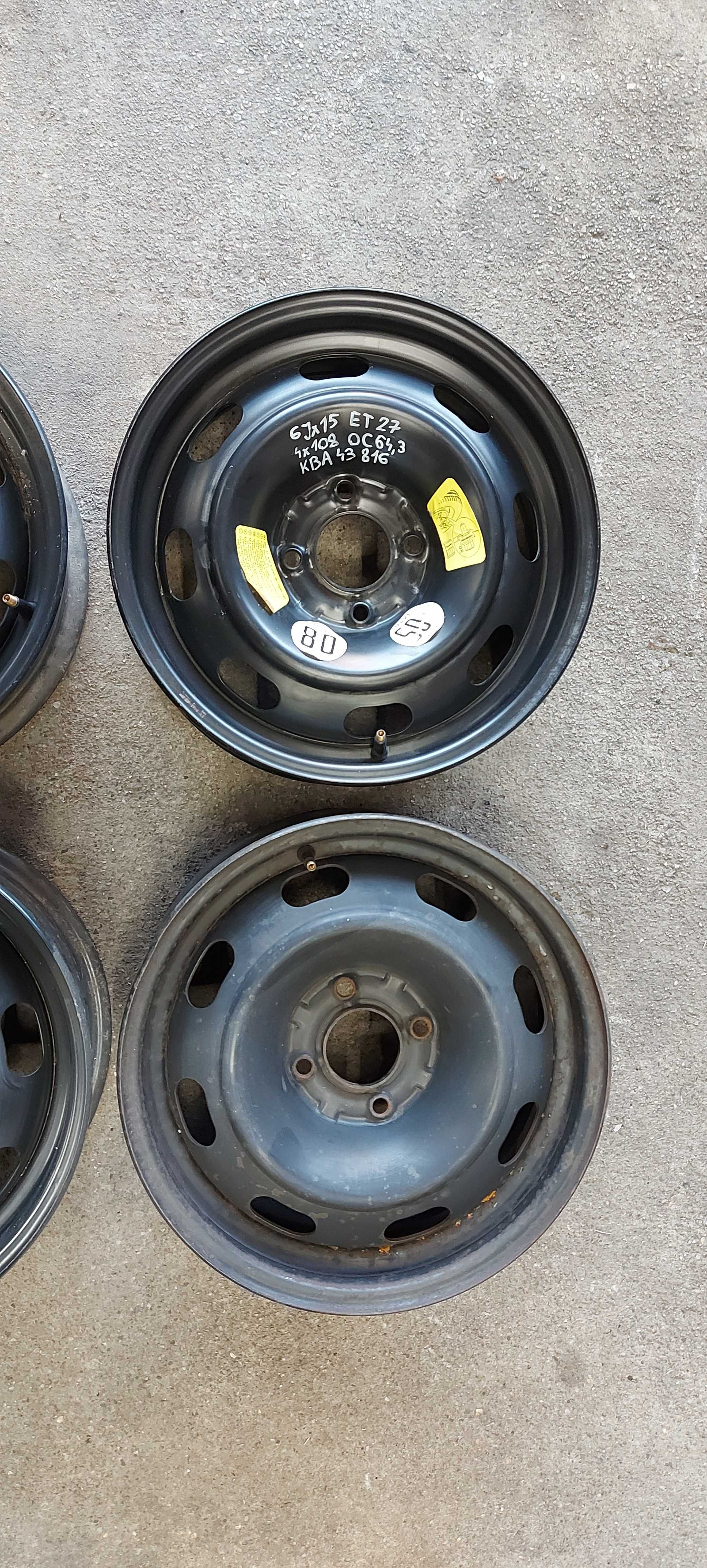 Felgi 6jx15 et27 4x108 Peugeot 207 307 Citroen C2 C3 C4 DS3