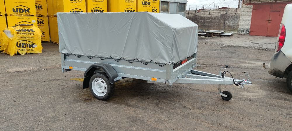 Прицеп бортовой оцинкованный 2.5х1.5 урса, ursa самосвал с тентом