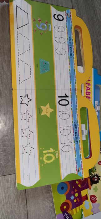 Książki do zmazywania Cyfry i kształty + Alfabet i kolory + Liczenie