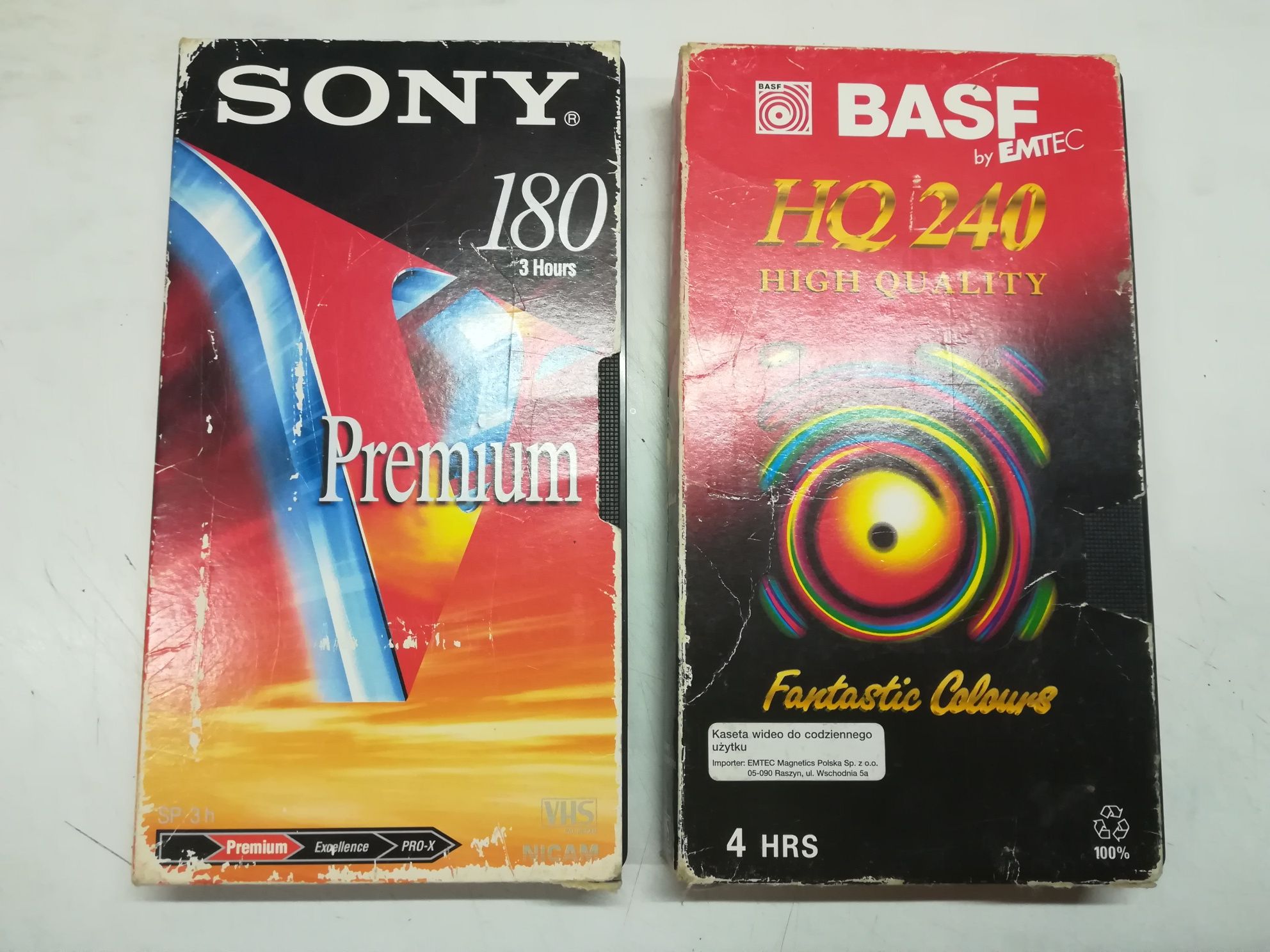 Kaseta VHS SONY 180 i BASF 240 używane