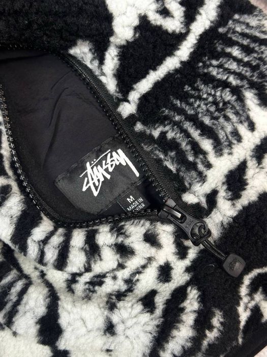 Двусторонняя флисовая куртка Stussy из шерпы Dragon