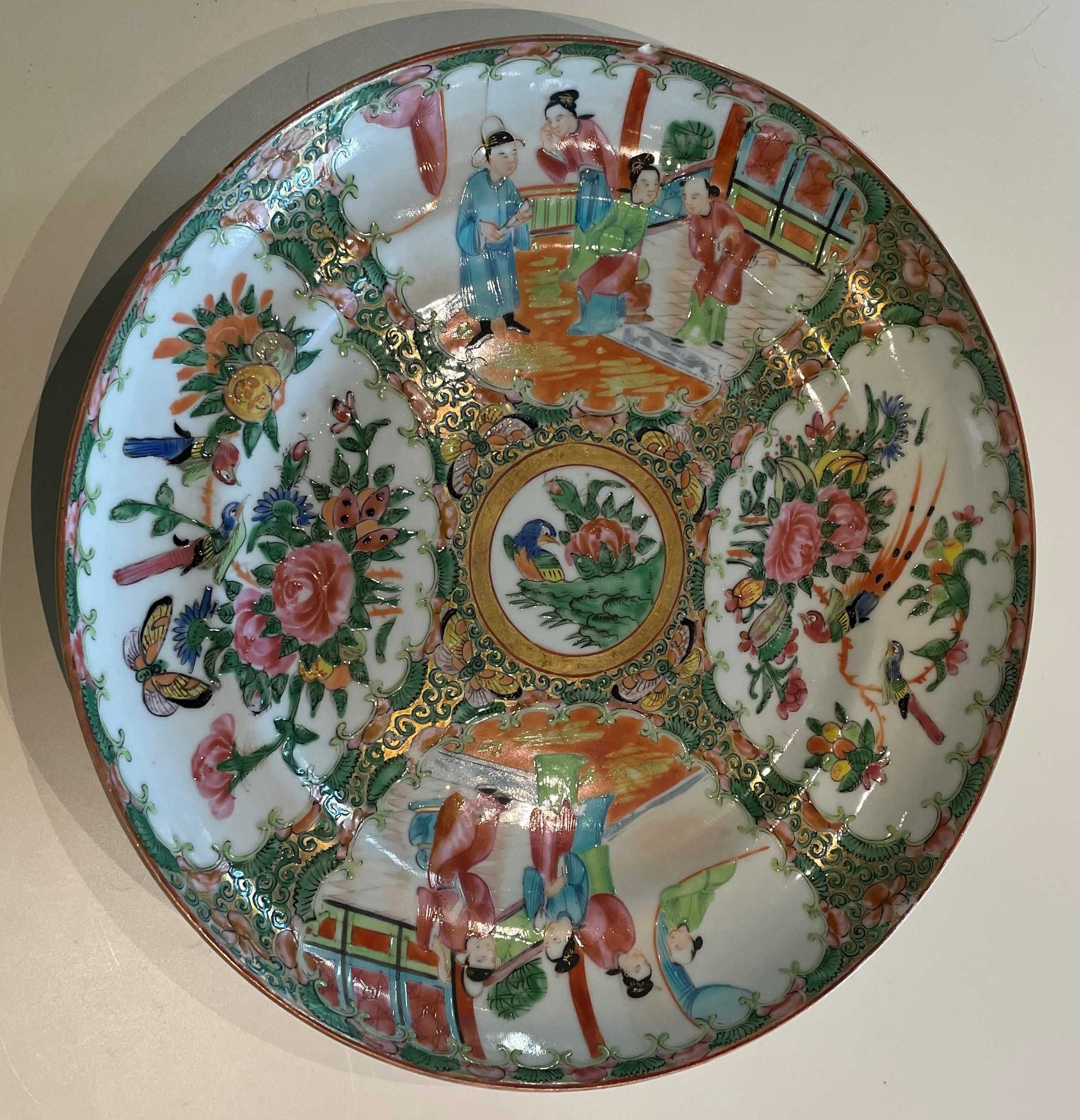 Prato em porcelana da china decoração MANDARIM, séc. XIX/XX