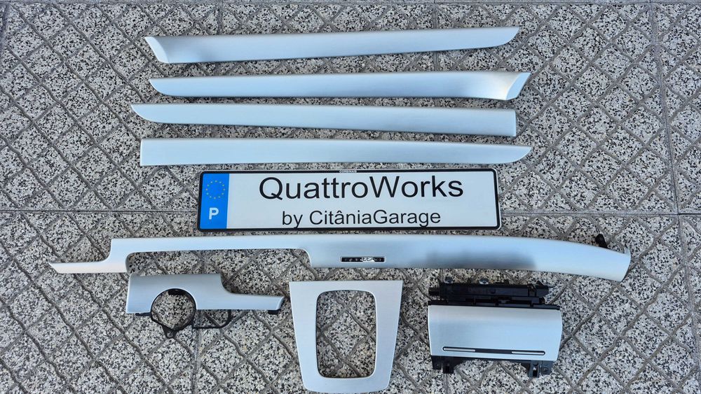 AUDI A4 B6/B7-Kit Completo Frisos/Trims ALUMINIO ESCOVADO COMO NOVOS