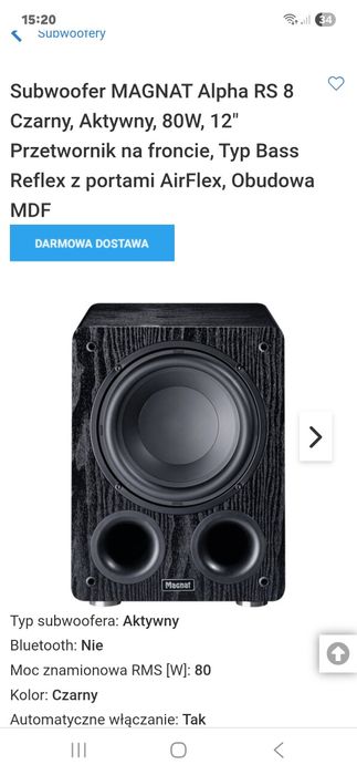 Magmat rs 8 subwoofer