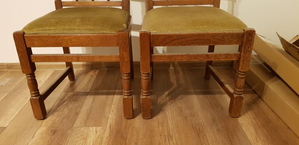 Krzesła drewniane dębowe vintage