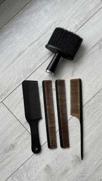 Grzebienie fryzjerskie drewniane pędzel