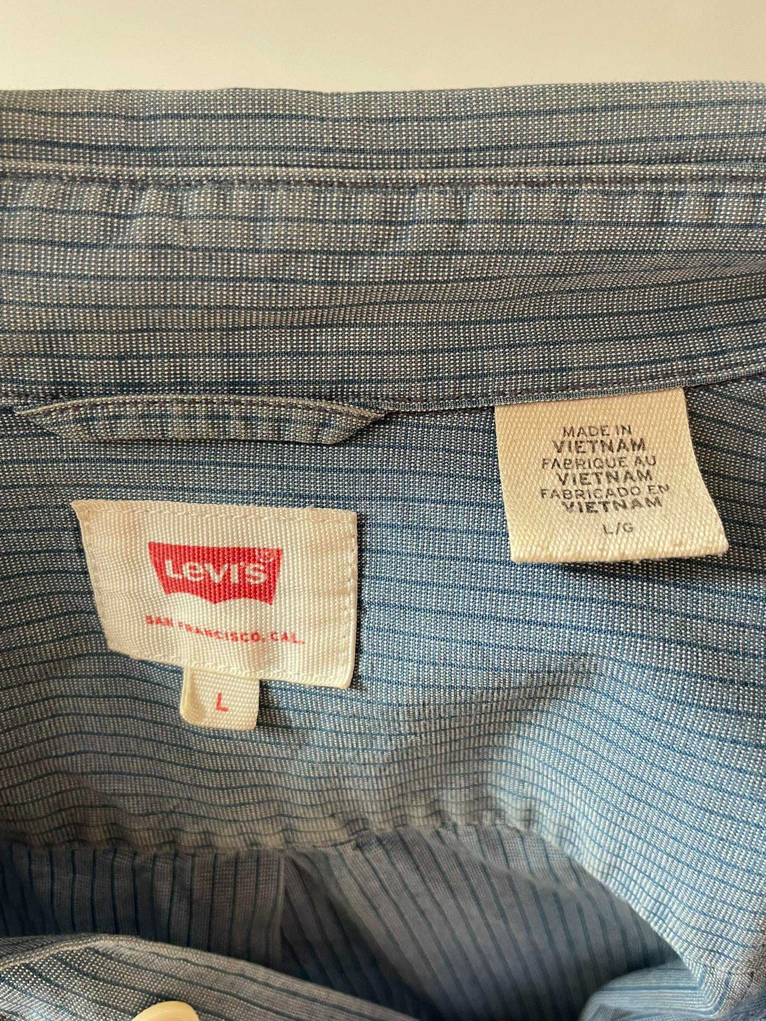 Levi's - Niebieska Koszula w Paski (Rozmiar L)