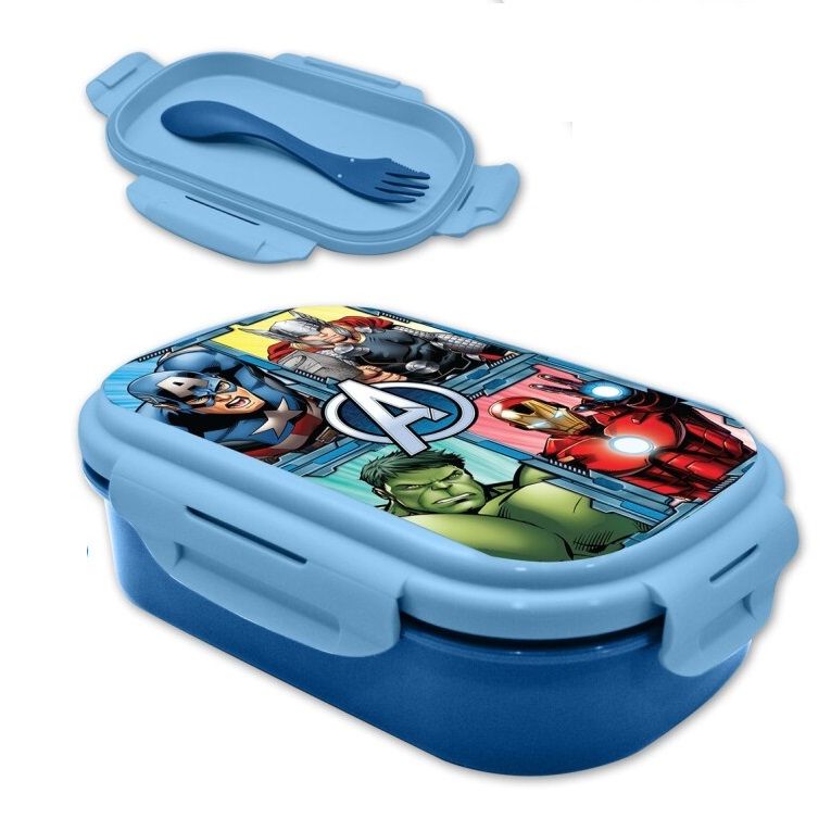 Pudełko Na Jedzenie + Sztućce Avengers Lunchbox