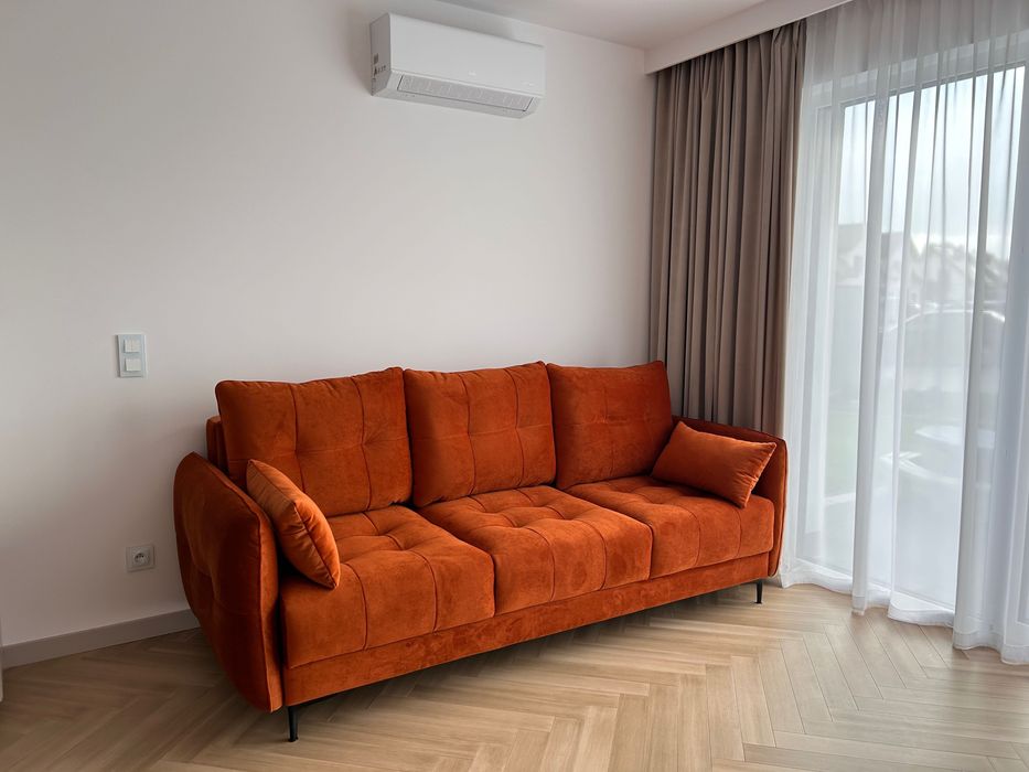 Nowa sofa ruda ceglana długa na 240cm